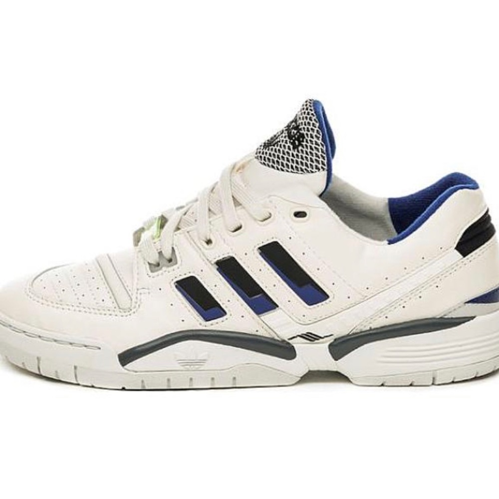 Size 3.5- adidas Torsion Comp White Collegiate Royal 2019